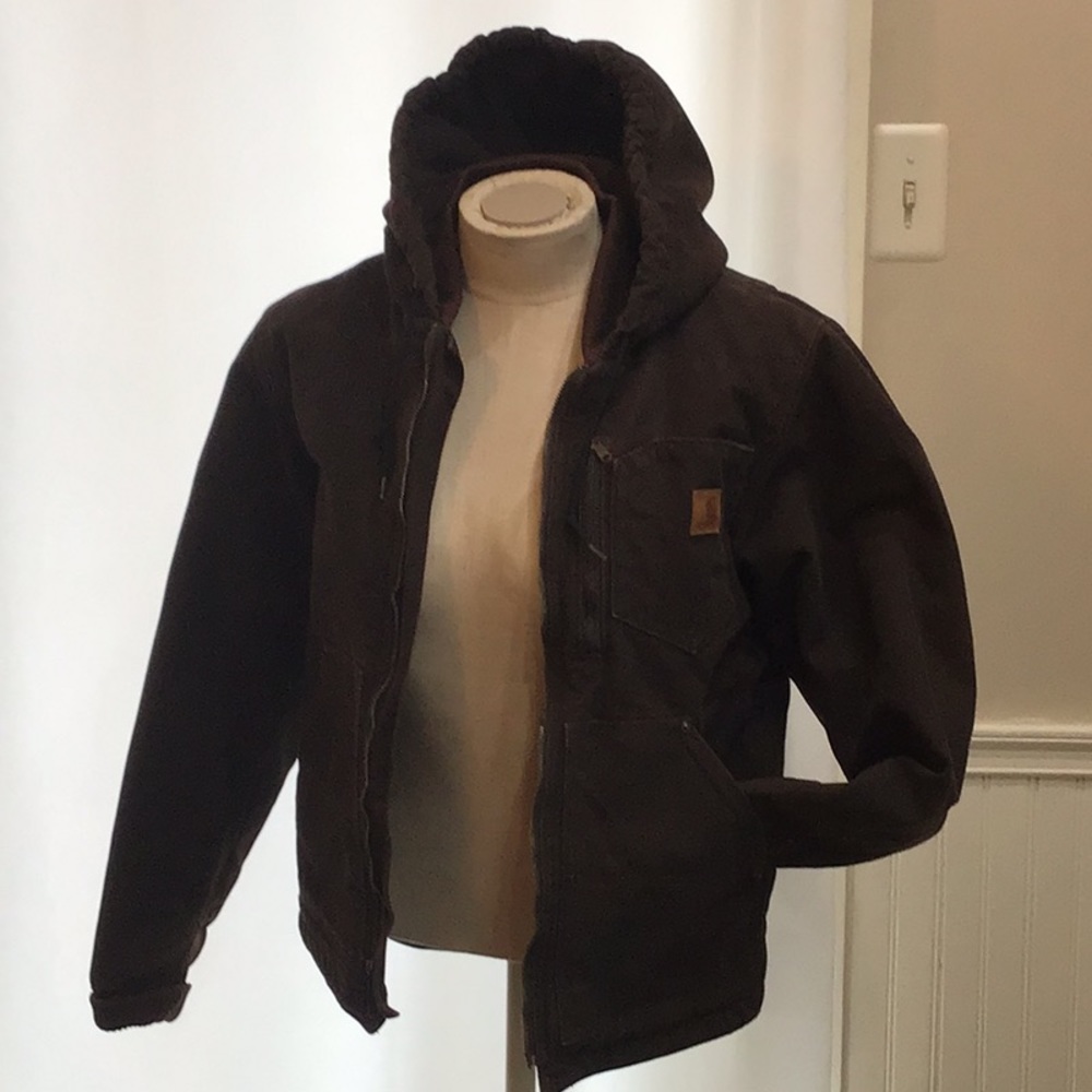 Carhartt Ladies Fleece Lined Dark Brown Coat Jacket